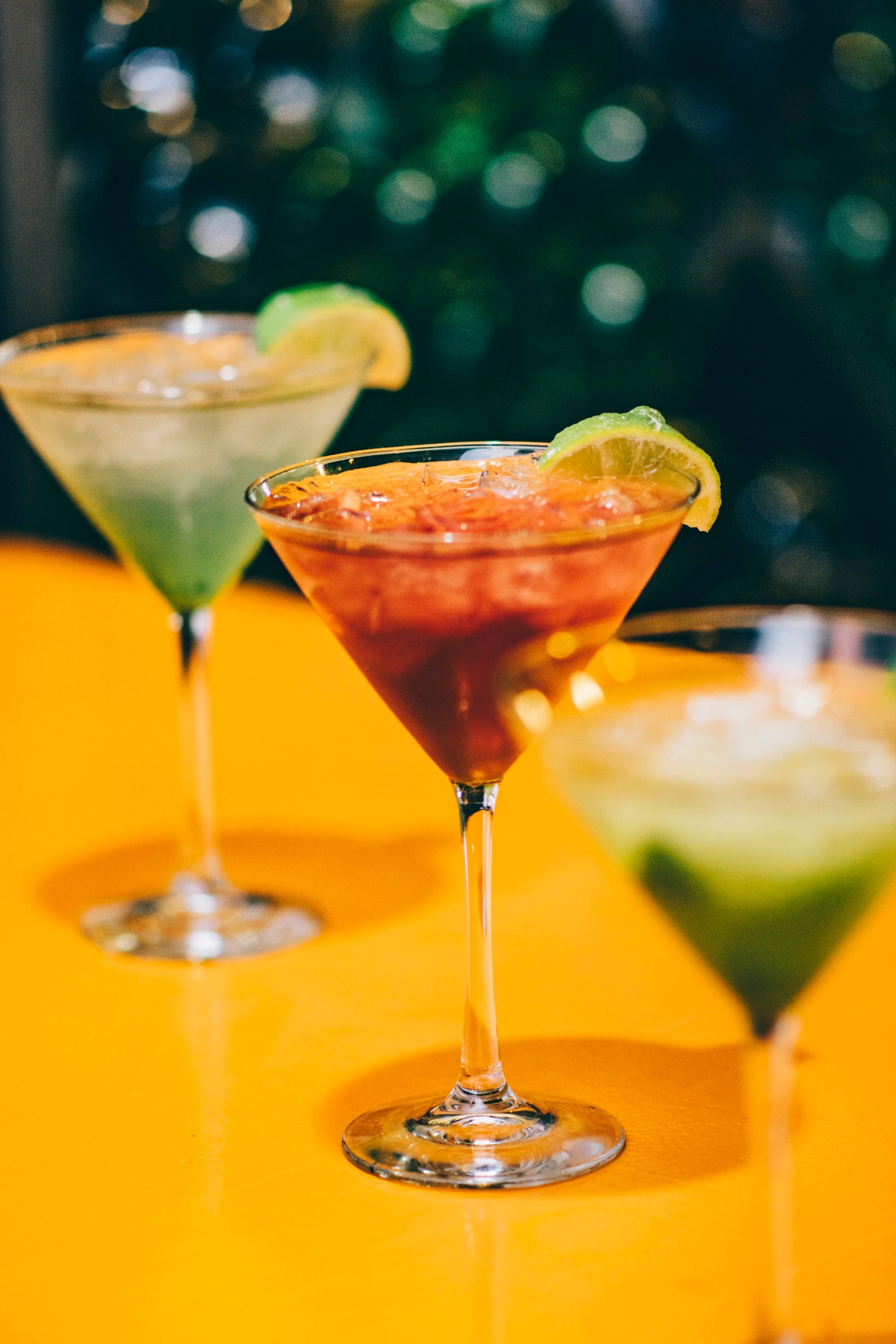 Premium cocktail experience with elegant glassware