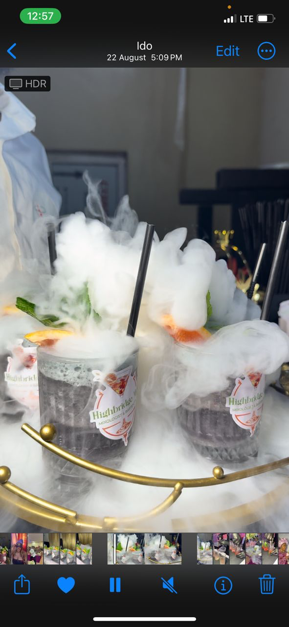 Highbridge Mix fog effect cocktail presentation